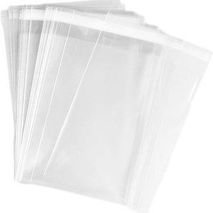 200 bags -  4.375" x 5.75" +1.5" 1.6 Mil Clear Lip-N-Tape Self Sealing Bags